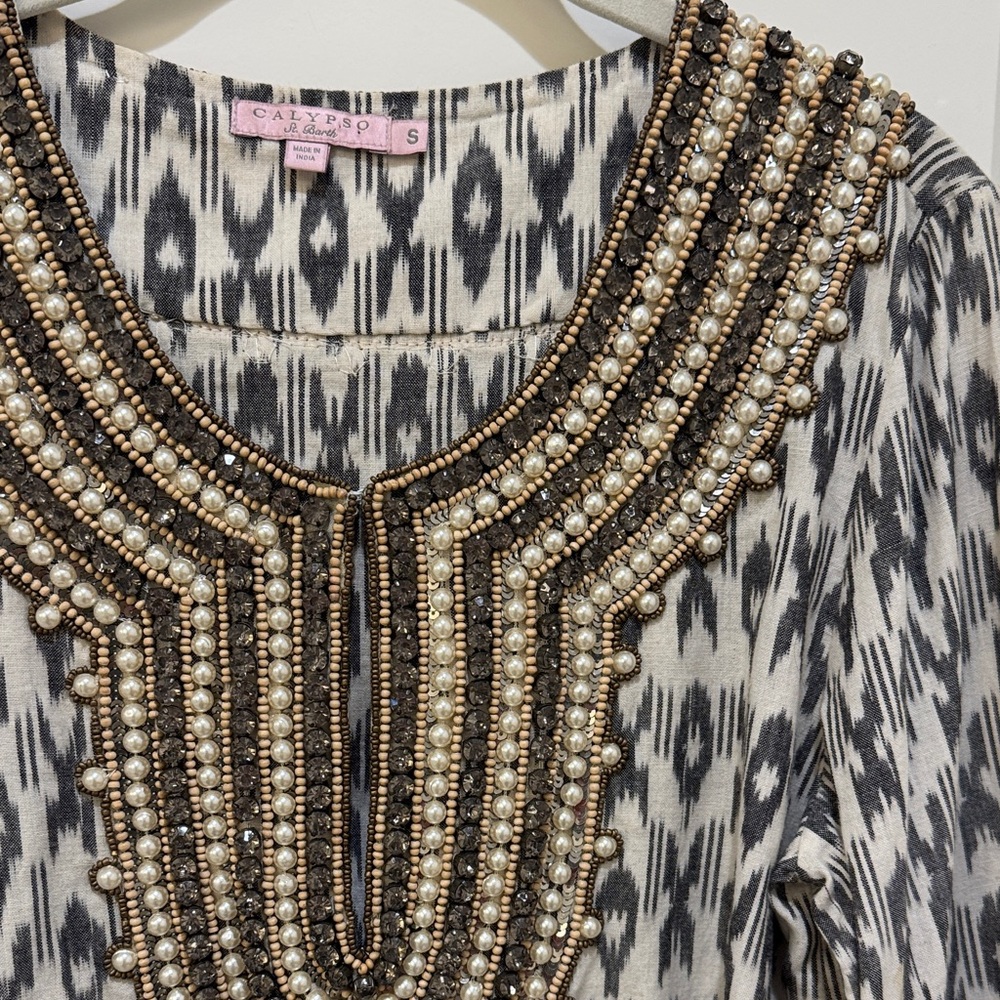 Calypso St Barth Patterned Tunic/Mini Dress With … - image 5